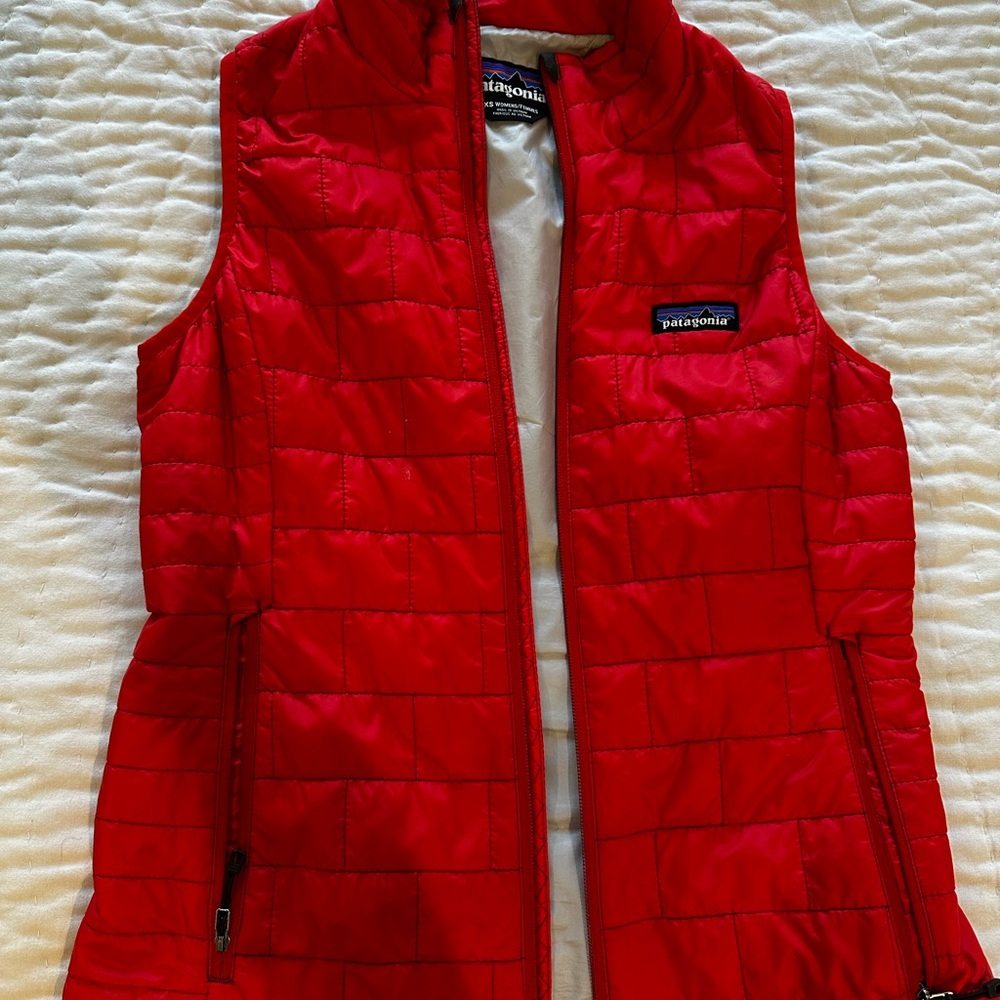Patagonia Red Quilted Nano Puff Vest XS